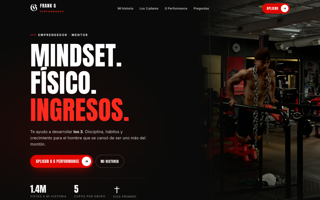 Frank G Performance - Coaching de mindset, físico e ingresos