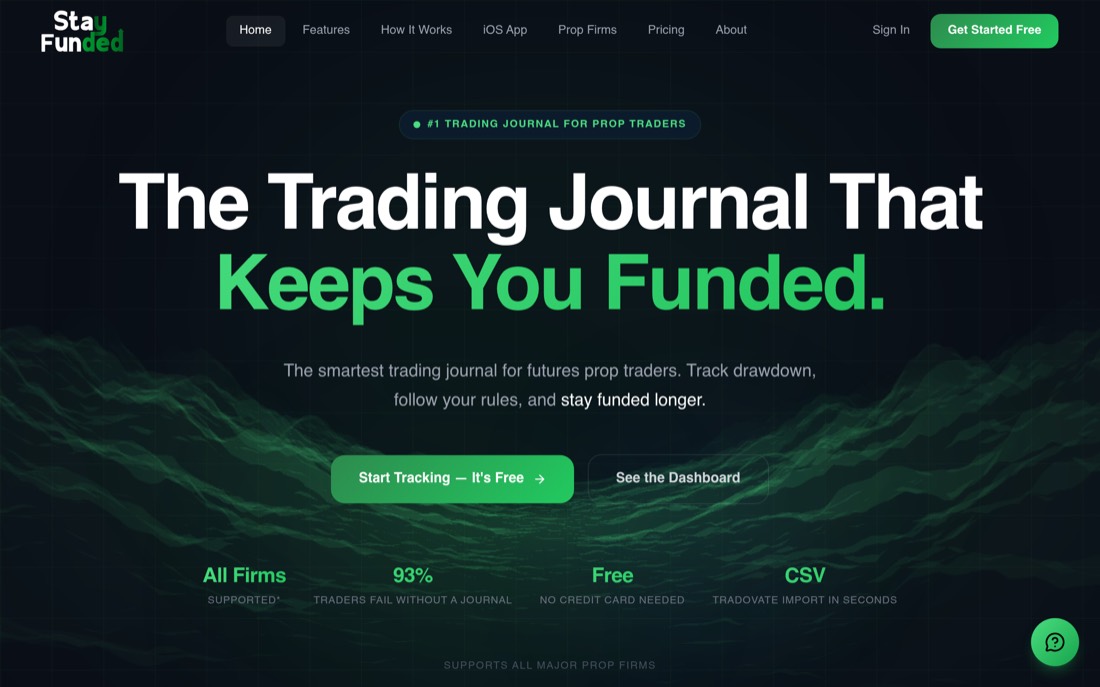 StayFunded - Trading Journal para Prop Traders